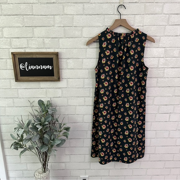 LOFT Green Flowered Sleeveless Dress - Picture 7 of 10